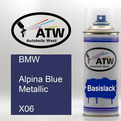 BMW, Alpina Blue Metallic, X06: 400ml Sprühdose, von ATW Autoteile West.